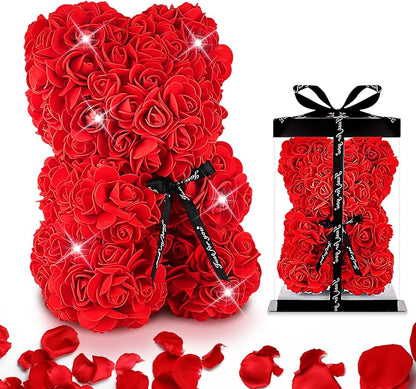 Teddy Rose Bear Kırmızı(40Cm)