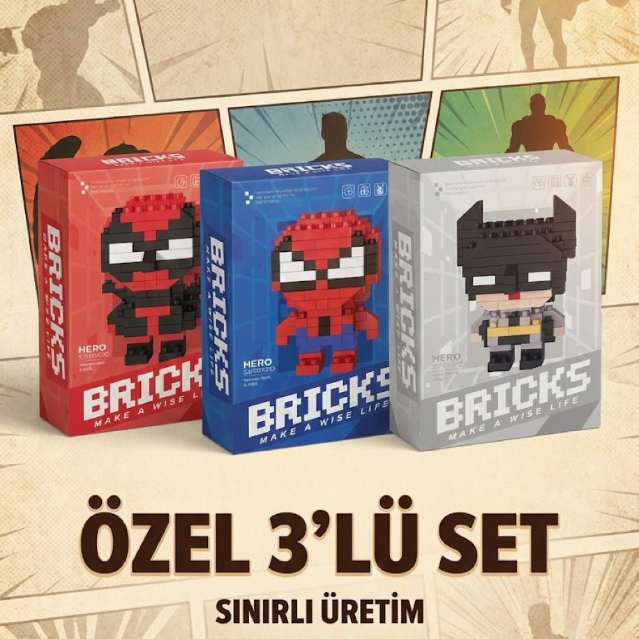 Süper Kahramanlar 3’lü Set
